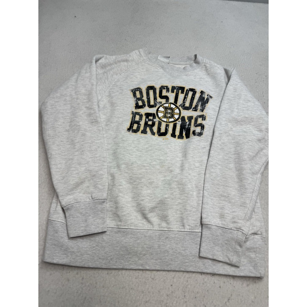 Boston Bruins Sweatshirt Mens Large Gray NHL Hockey Crewneck Knights Apparel